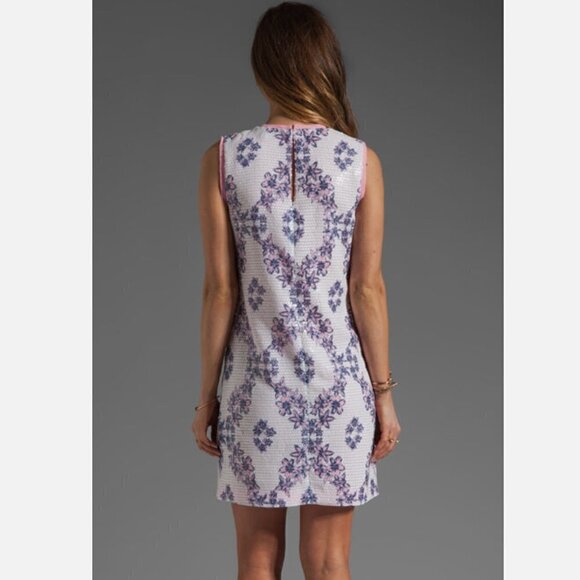 Juicy Couture Shift Dress Pink Floral Sequin Mini Cocktail Party Sleeveless 4 - Picture 3 of 13